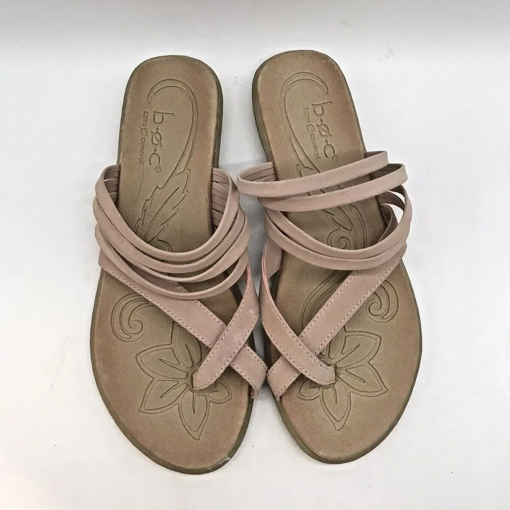 B.O.C. BØRN Concept Alisha Blush Sandals Women's 8M Pink Gum Sole Slip-On Slides